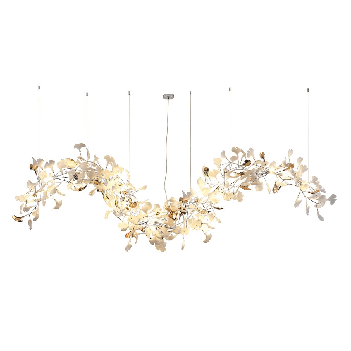 Golden Fan Leaf Artistic Chandelier product image