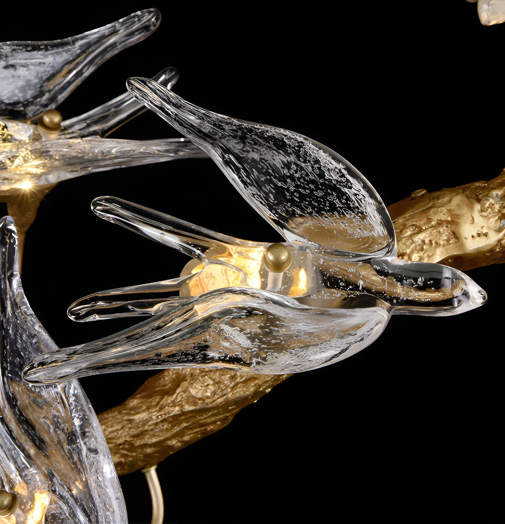 Glass Swallow Branch Chandelier product image