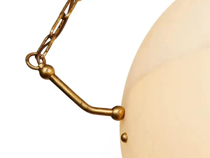 Large 'Atlas' Alabaster Suspension Lamp by Denis de la Mesiere