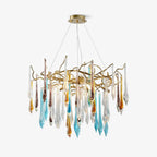 Gold Round Teardrop Branch Chandelier product image