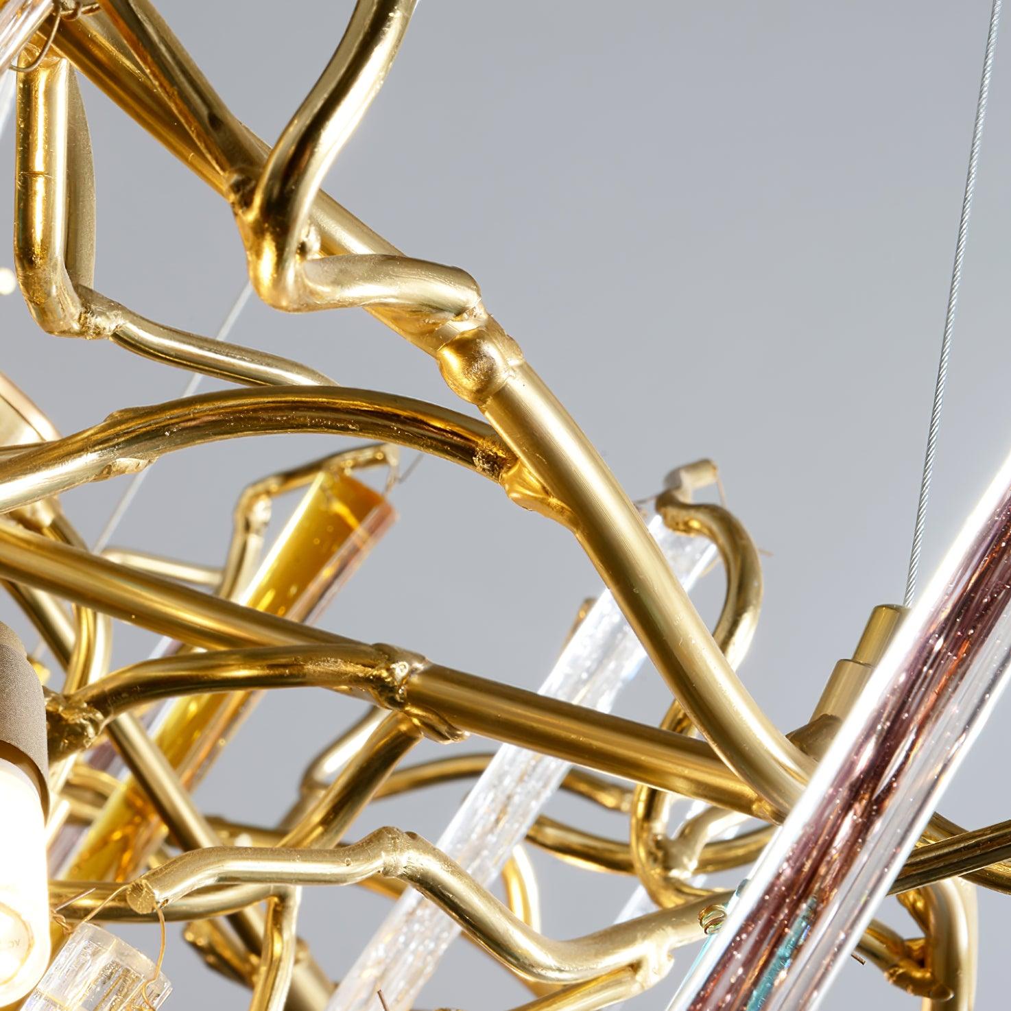 Gold Round Teardrop Branch Chandelier product image