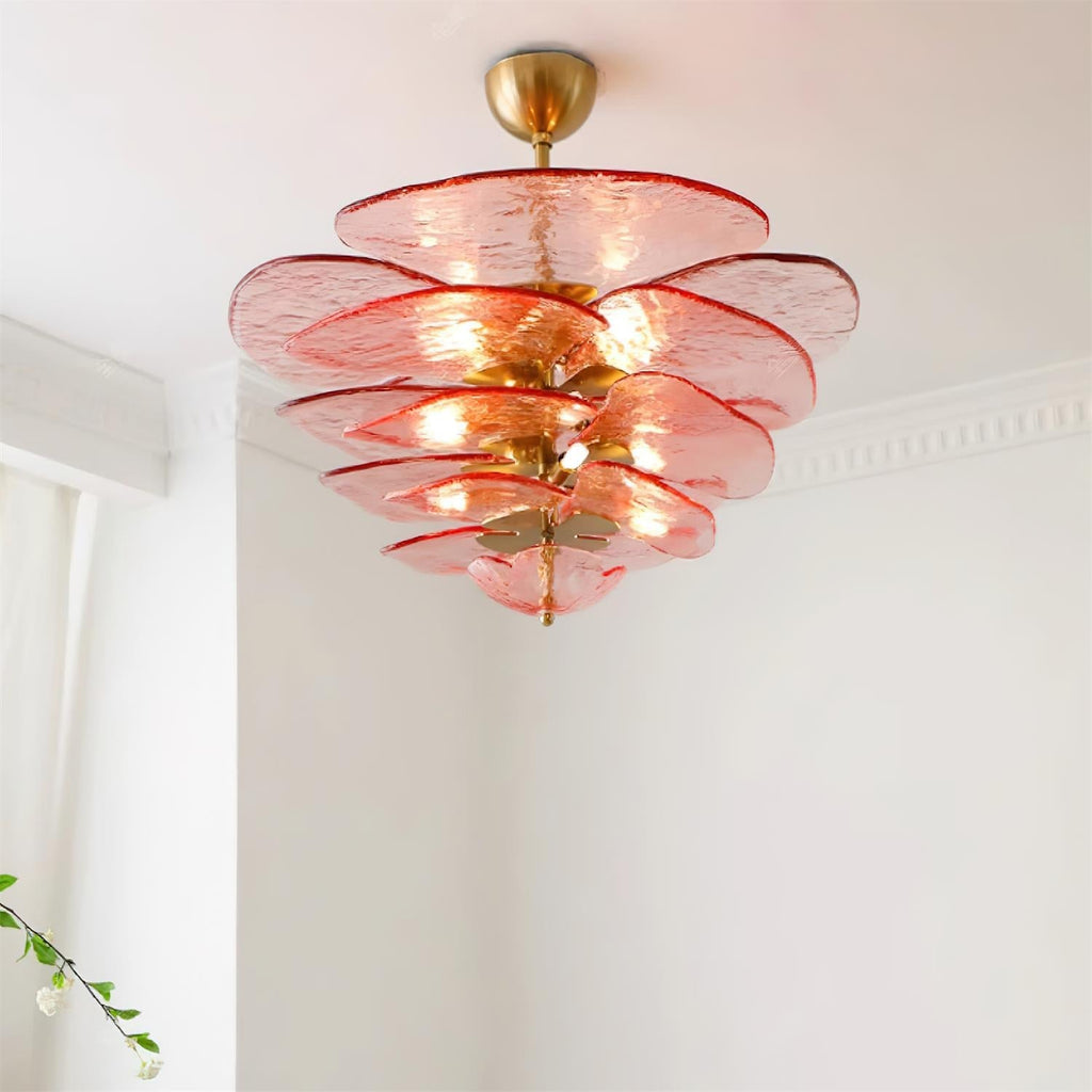 Petals Glass Chandelier Murano lighting by Bling Lighting Studio