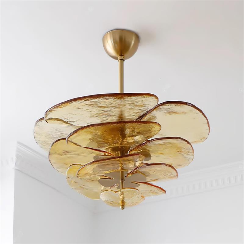 Petals Glass Chandelier Murano lighting by Bling Lighting Studio