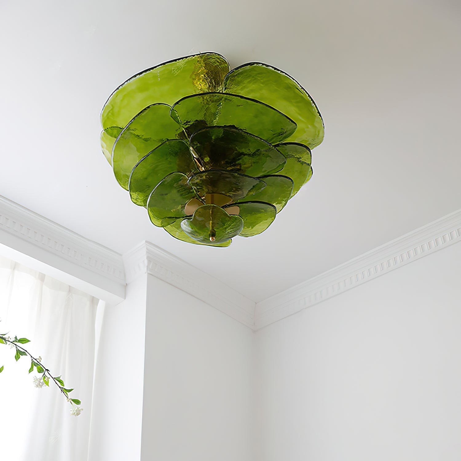 Petals Glass Chandelier Murano lighting by Bling Lighting Studio