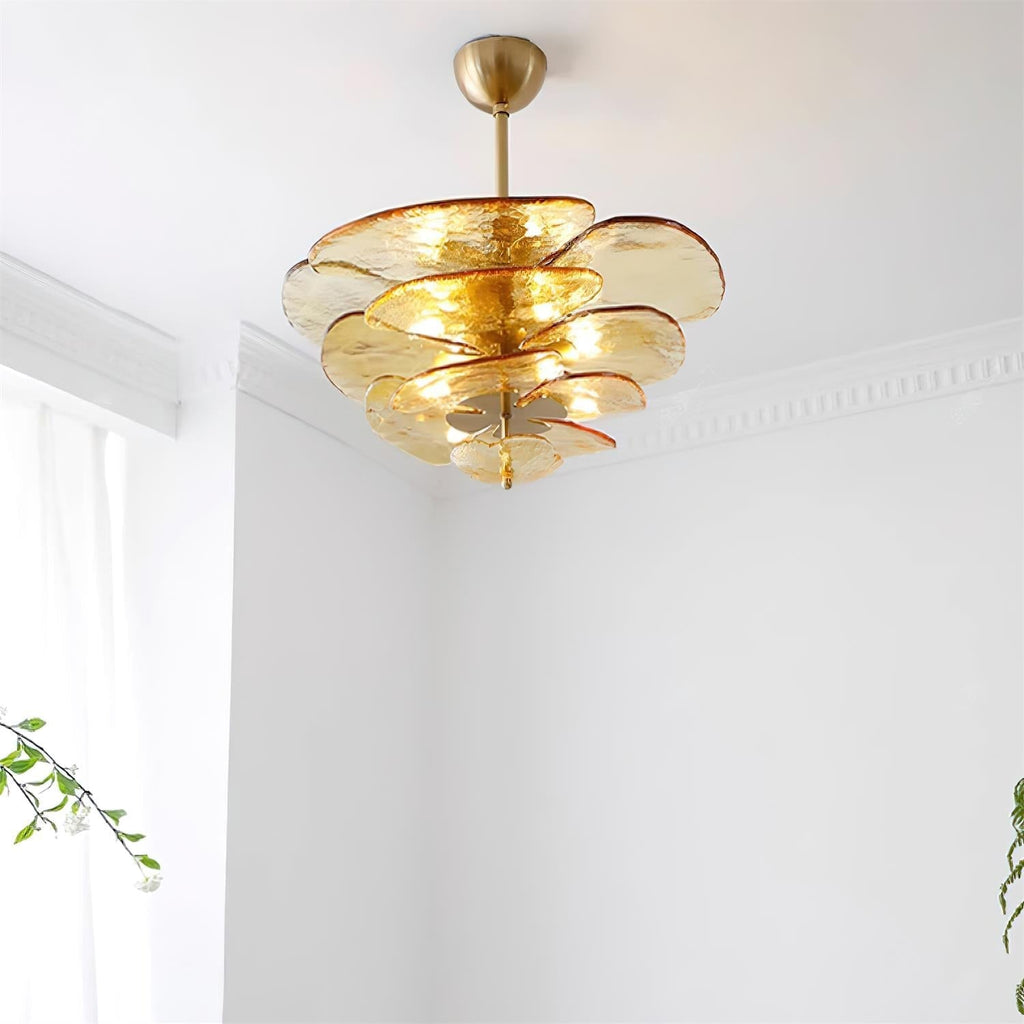 Petals Glass Chandelier Murano lighting by Bling Lighting Studio