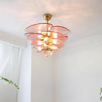 Petals Glass Chandelier Murano lighting by Bling Lighting Studio
