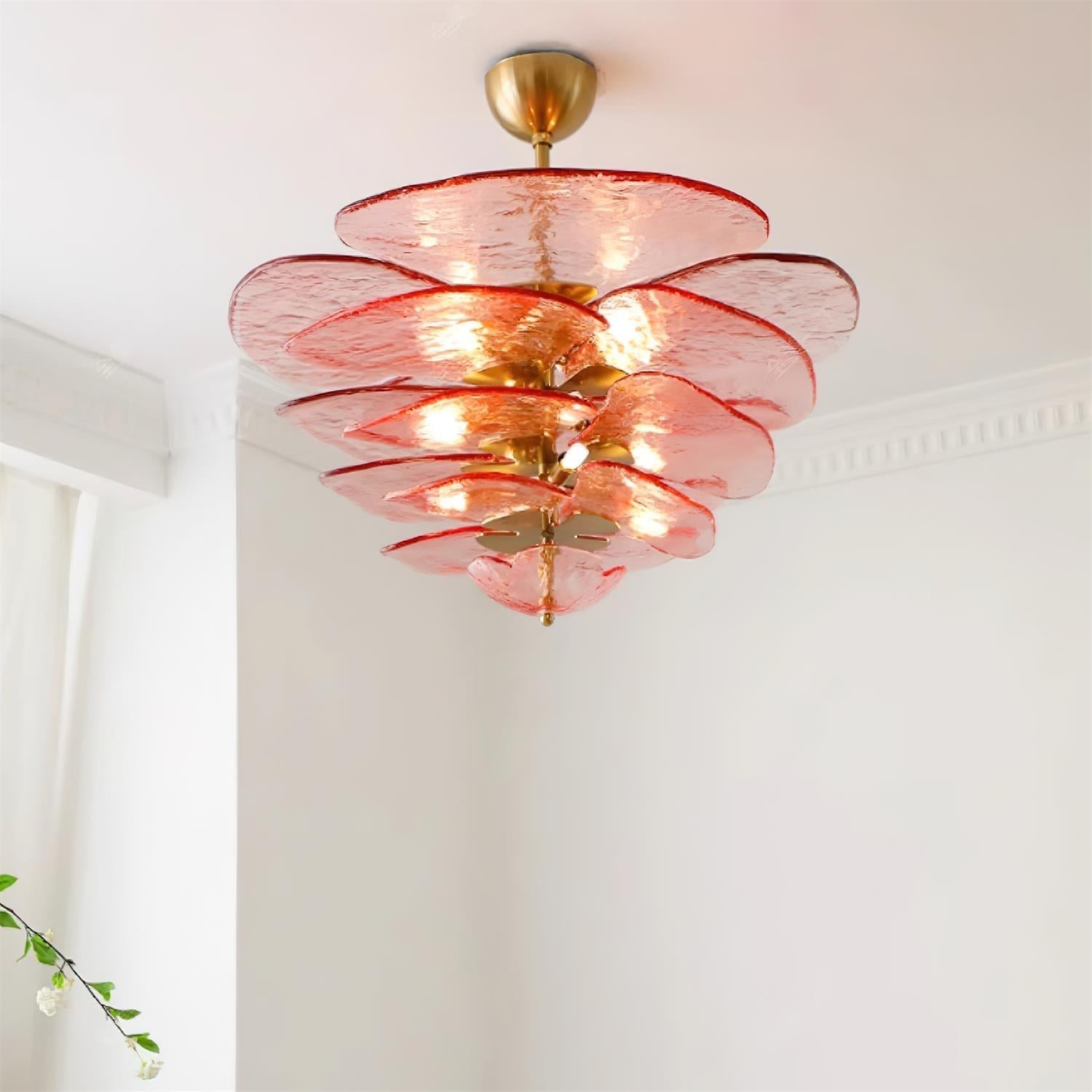 Petals Glass Chandelier Murano lighting by Bling Lighting Studio