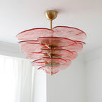 Petals Glass Chandelier Murano lighting by Bling Lighting Studio