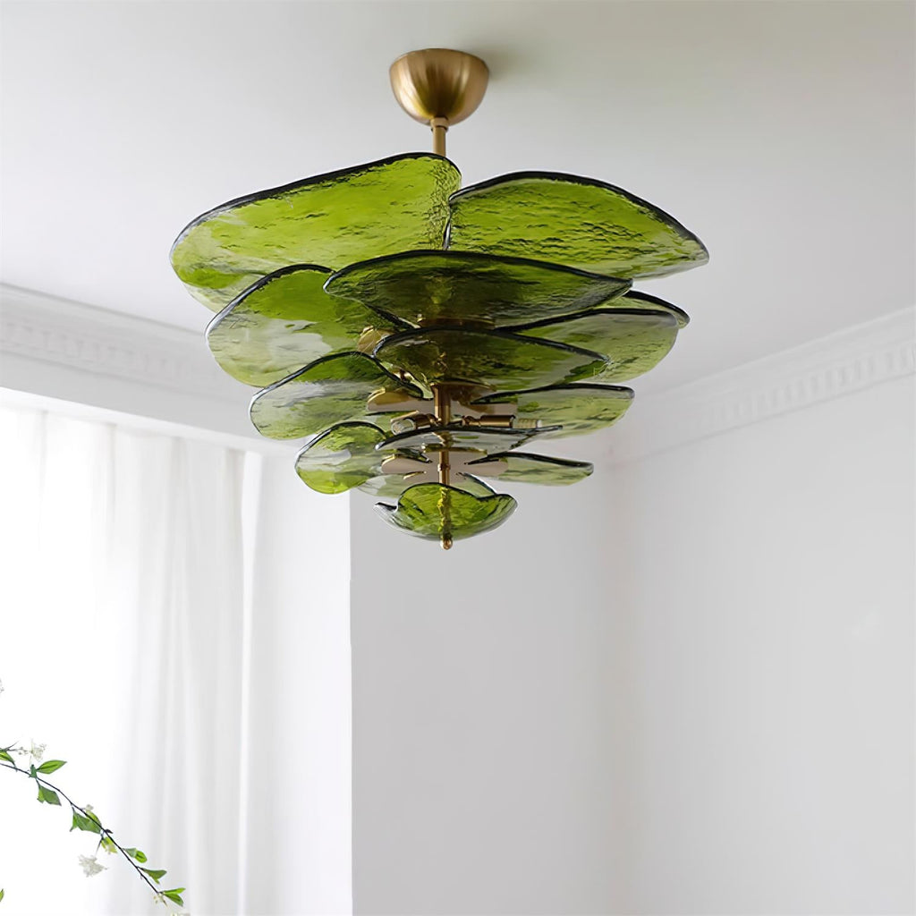 Petals Glass Chandelier Murano lighting by Bling Lighting Studio