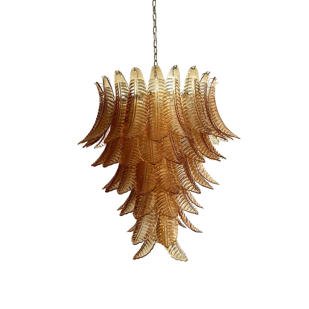 Gorgeous Murano Felci Amber Glass Chandelier product image