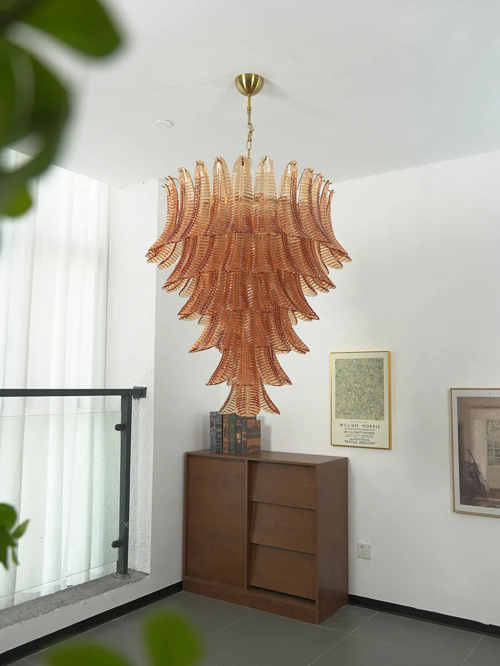 Gorgeous Murano Felci Amber Glass Chandelier product image