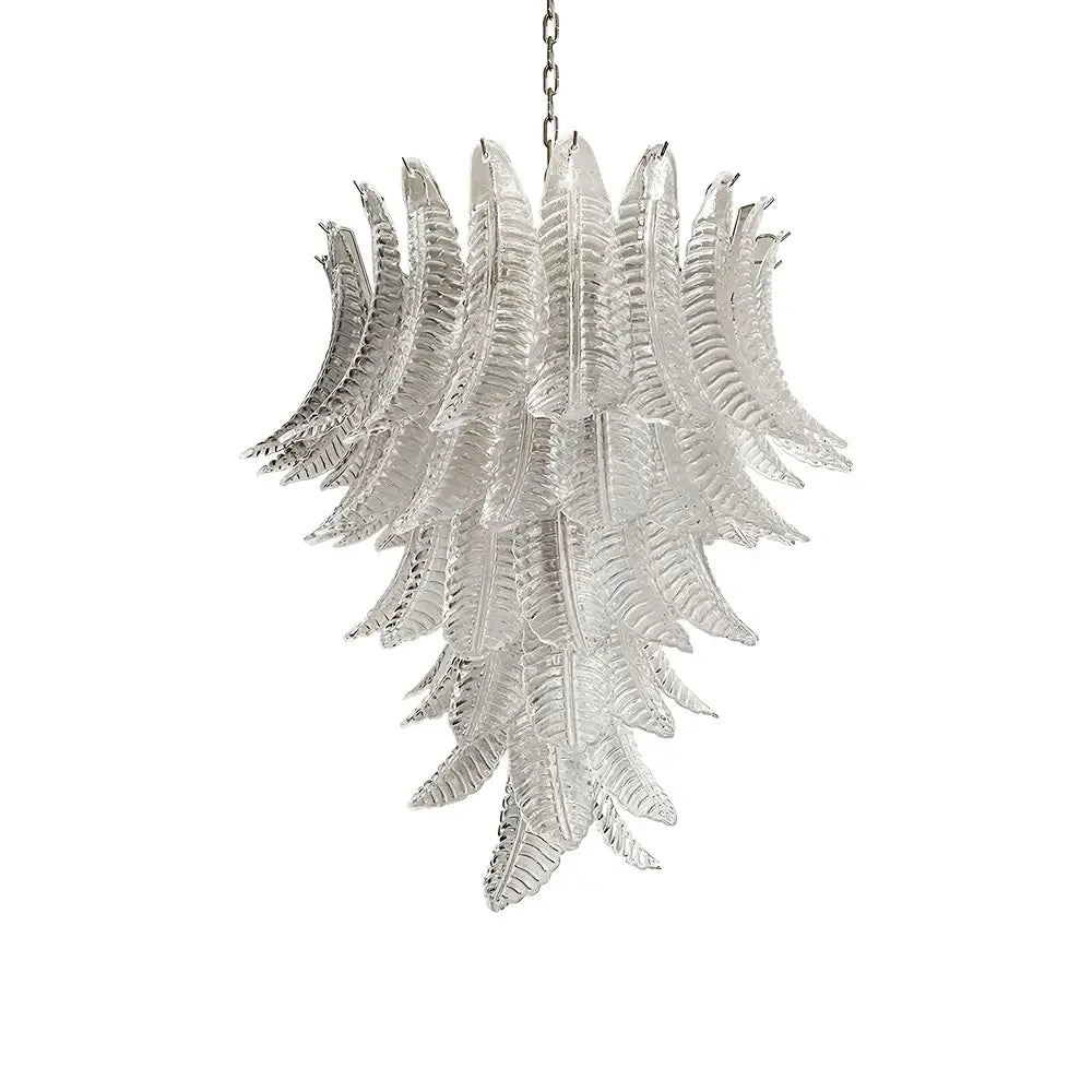 Gorgeous Murano Felci Transparent Glass Chandelier by Bling Lighting Studio