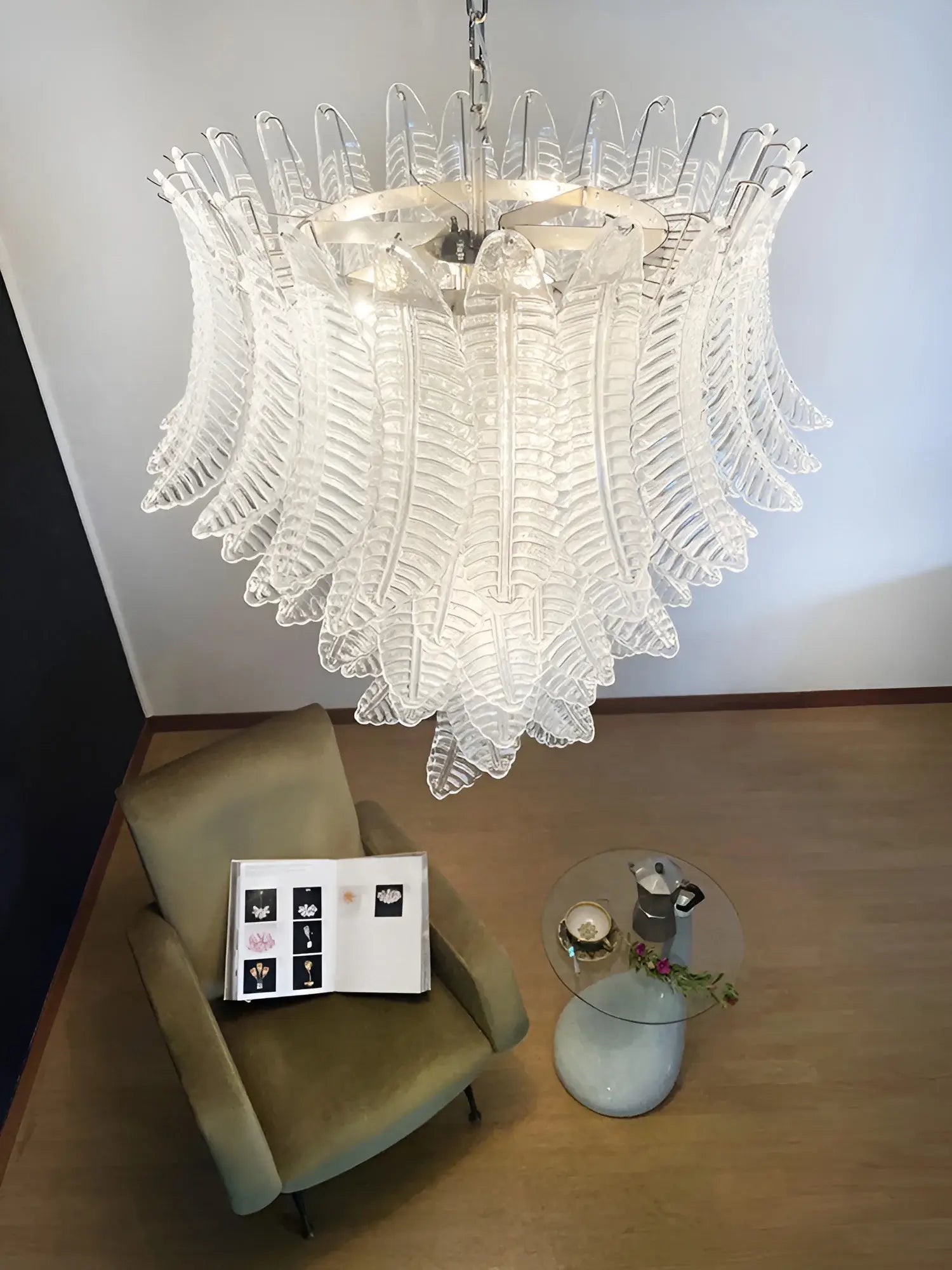 Gorgeous Murano Felci Transparent Glass Chandelier product image