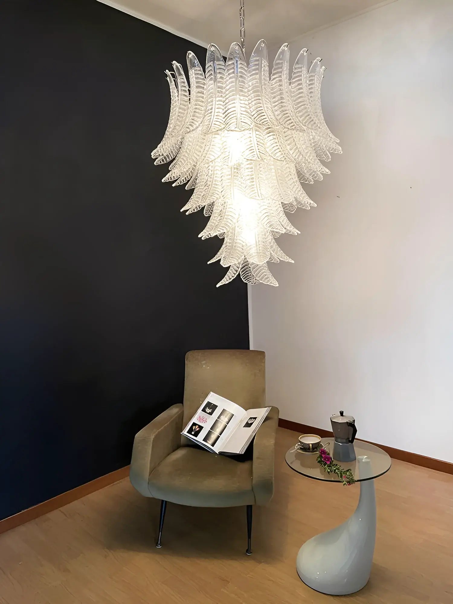 Gorgeous Murano Felci Transparent Glass Chandelier product image