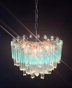 Gorgeous Murano Quadriedri Prisms Blue Chandelier product image