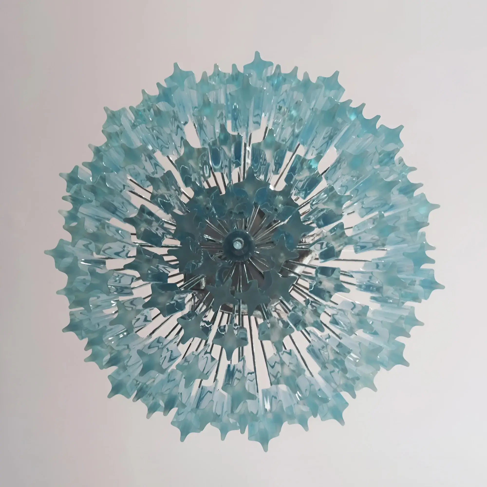 Gorgeous Murano Quadriedri Prisms Blue Chandelier product image
