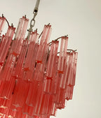 Gorgeous Murano Quadriedri Prisms Pink Chandelier product image