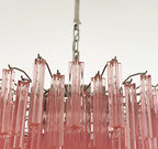 Gorgeous Murano Quadriedri Prisms Pink Chandelier product image