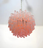 Gorgeous Murano Quadriedri Prisms Pink Chandelier product image