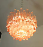 Gorgeous Murano Quadriedri Prisms Pink Chandelier product image