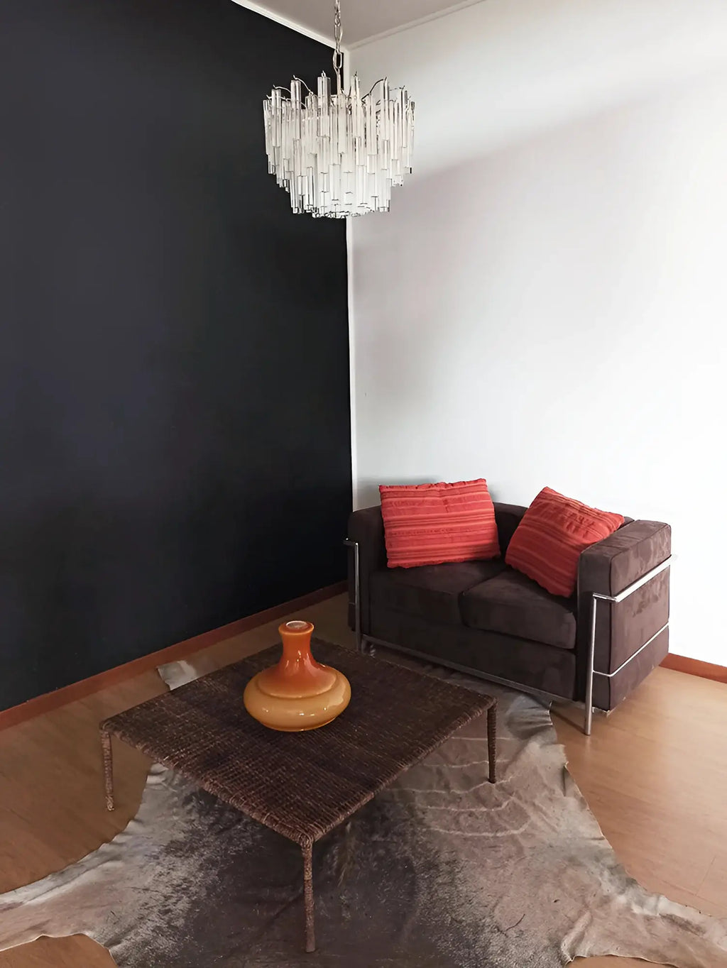 Gorgeous Murano Quadriedri Prisms Transparent Chandelier material and finish detail