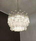 Gorgeous Murano Quadriedri Prisms Transparent Chandelier product image