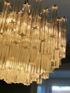 Gorgeous Murano Quadriedri Prisms Transparent Chandelier product image