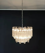 Gorgeous Murano Quadriedri Prisms Transparent Chandelier product image
