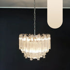 Gorgeous Murano Quadriedri Prisms Transparent Chandelier product image