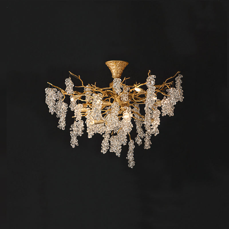 Grape Branch Crystal Chandelier by Bling Lighting Studio