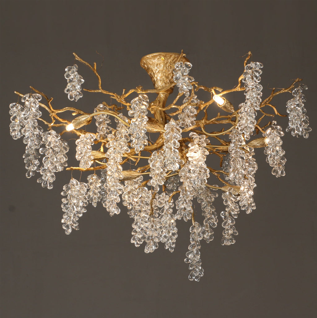 Grape Branch Crystal Chandelier by Bling Lighting Studio