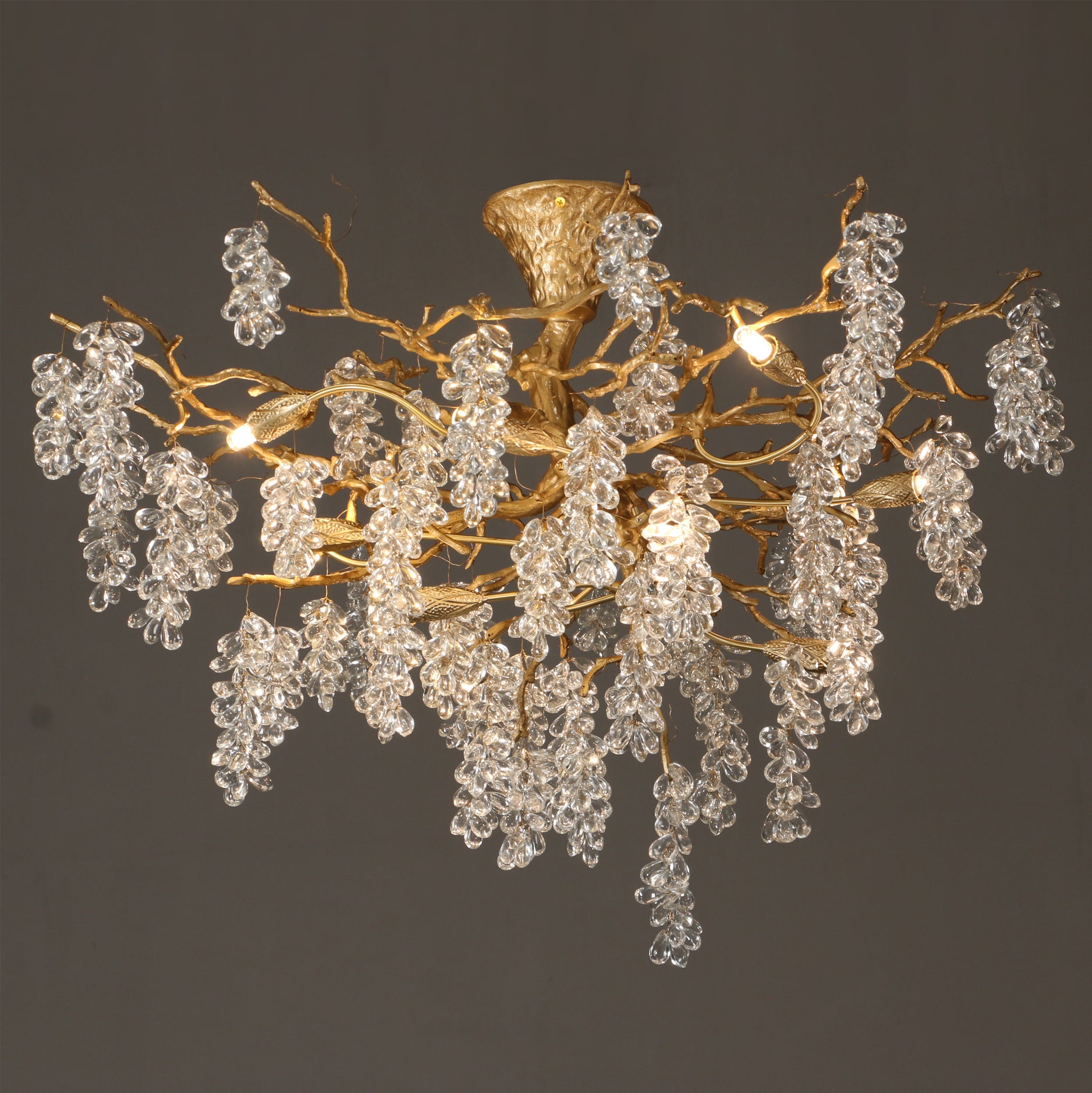 Grape Branch Crystal Chandelier by Bling Lighting Studio