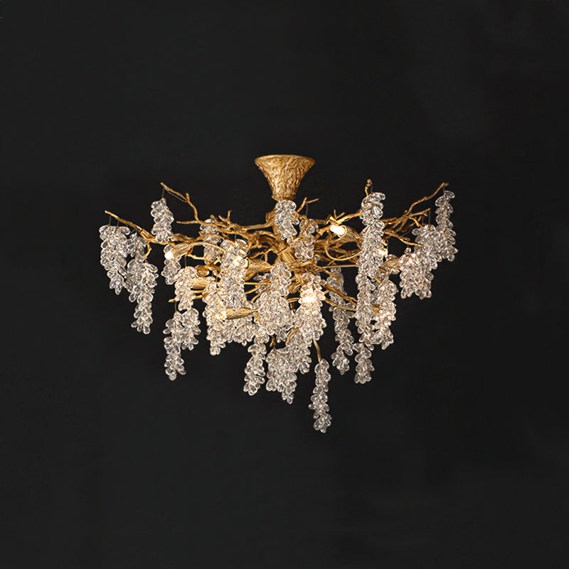 Grape Branch Crystal Chandelier by Bling Lighting Studio
