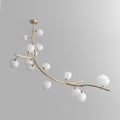 Modern Linear Brass Branches Chandelier for Dining Room by Bling Lighting Studio