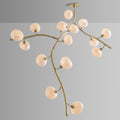Modern Vertical Branches Glass Globe Chandelier by Bling Lighting Studio