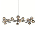 Hand-Cut Crystal Orb Branching Chandelier
