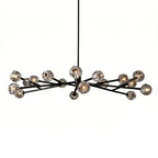 Hand-Cut Crystal Orb Branching Chandelier