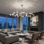 Hand-Cut Crystal Orb Branching Chandelier