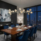 Hand-Cut Crystal Orb Branching Chandelier