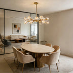Hand-Cut Crystal Orb Branching Chandelier