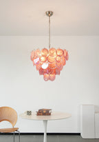 Pink Disc Murano Chandelier product image