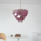 Pink Disc Murano Chandelier product image