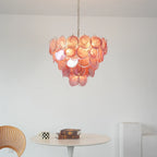Pink Disc Murano Chandelier additional product view
