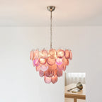 Pink Disc Murano Chandelier product image