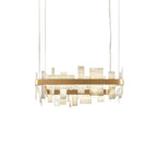 Honice Flake LED Alabaster Chandelier by Bling Lighting Studio
