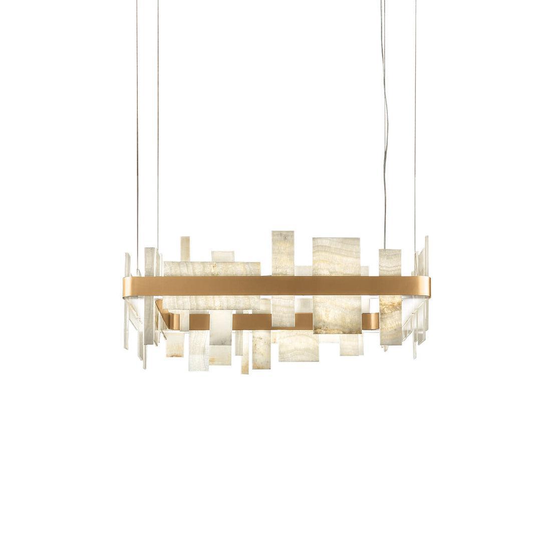 Honice Flake LED Alabaster Chandelier by Bling Lighting Studio