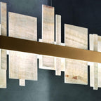 Honice Flake LED Alabaster Chandelier by Bling Lighting Studio