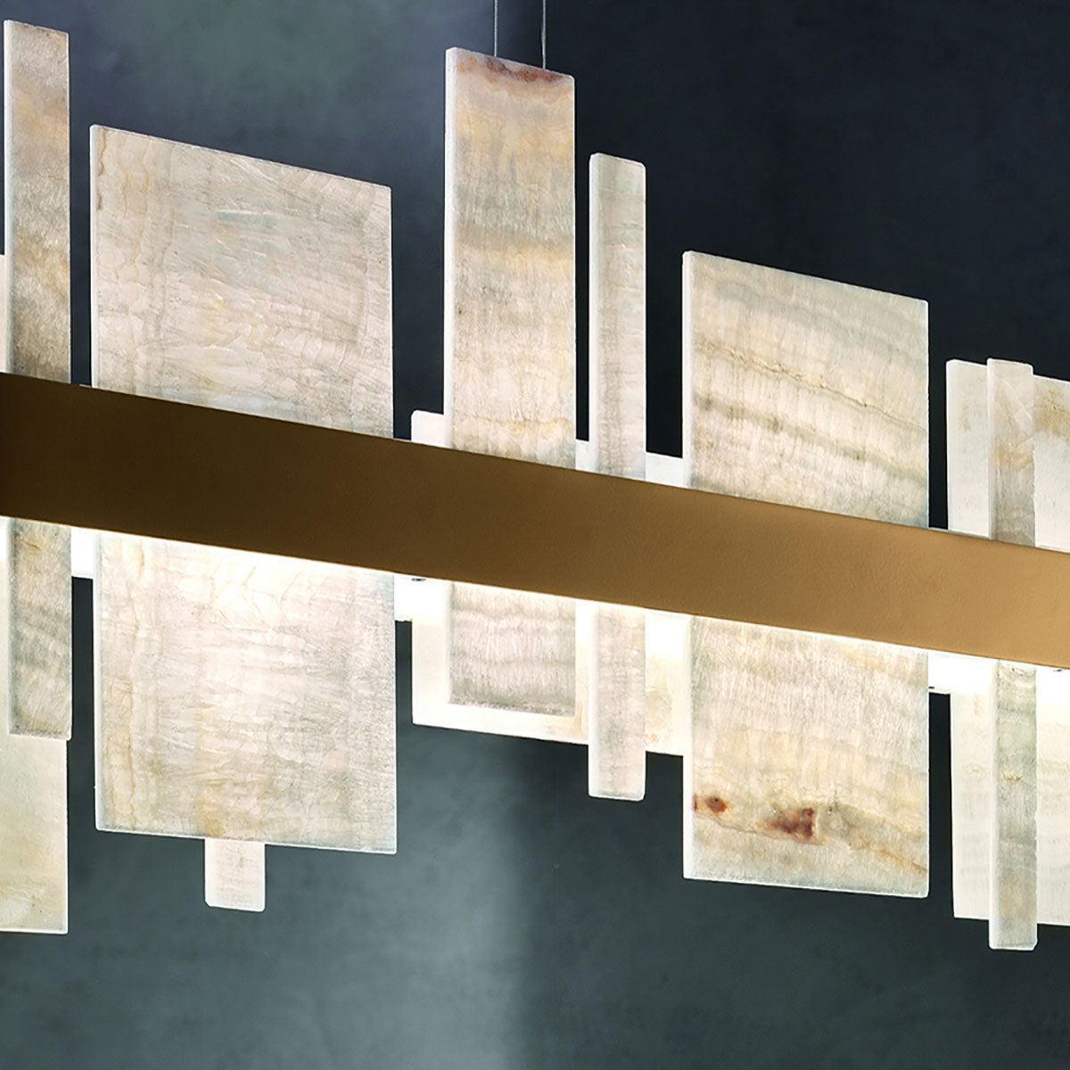 Honice Flake LED Alabaster Chandelier by Bling Lighting Studio