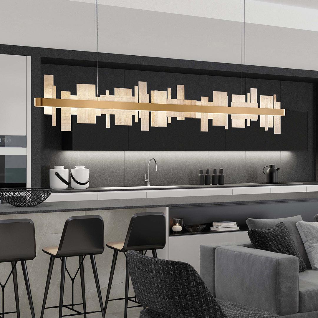 Honice Flake LED Alabaster Chandelier by Bling Lighting Studio