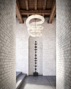 Glacera Designer Inspired Alabaster Chandelier Light For Living Room 35'' 55'' 56'' 70'' 96''W by Bling Lighting Studio